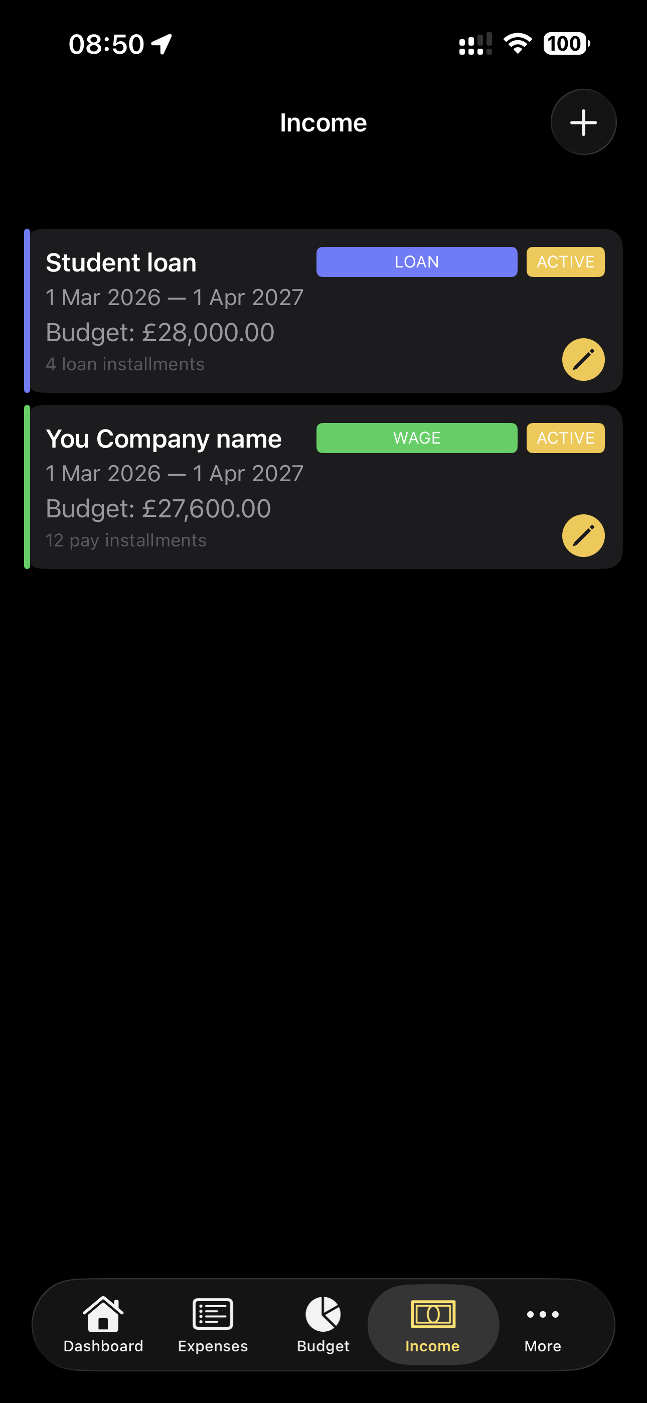 UniWallet Savings Tracking